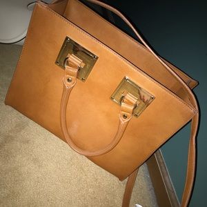 Brown boxy purse